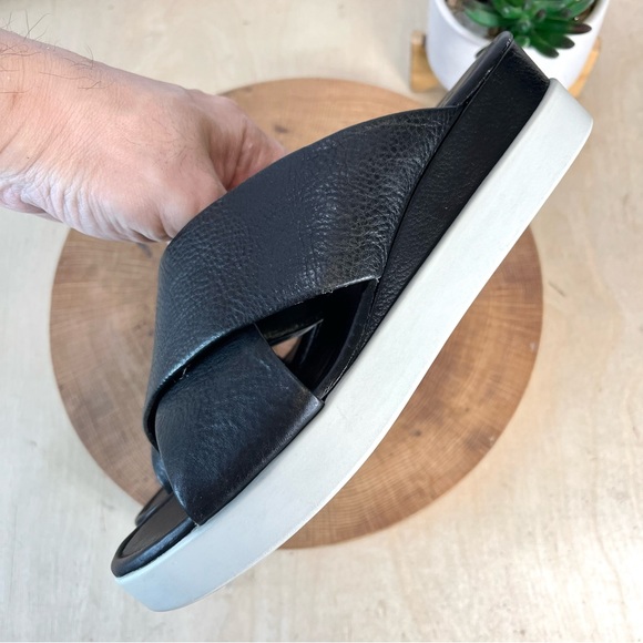 Ecco Touch Plateau Sandals in Black Leather Size  37 - Picture 15 of 16